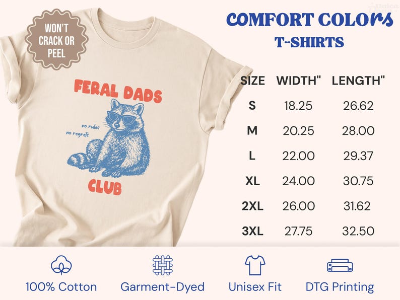 Funny Dad Shirt, Funny Shirt For Dad, Papa Shirt, Funny Dad TShirt, Papa Tee Shirts, Father's Day T-Shirts Feral Dads Club Tee New Dad Shirt Bild 7