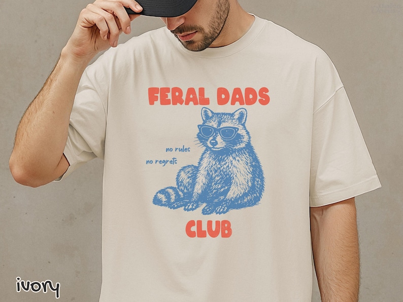 Funny Dad Shirt, Funny Shirt For Dad, Papa Shirt, Funny Dad TShirt, Papa Tee Shirts, Father's Day T-Shirts Feral Dads Club Tee New Dad Shirt Bild 3
