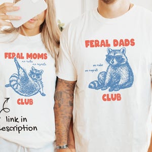 Funny Dad Shirt, Funny Shirt For Dad, Papa Shirt, Funny Dad TShirt, Papa Tee Shirts, Father's Day T-Shirts Feral Dads Club Tee New Dad Shirt Bild 4