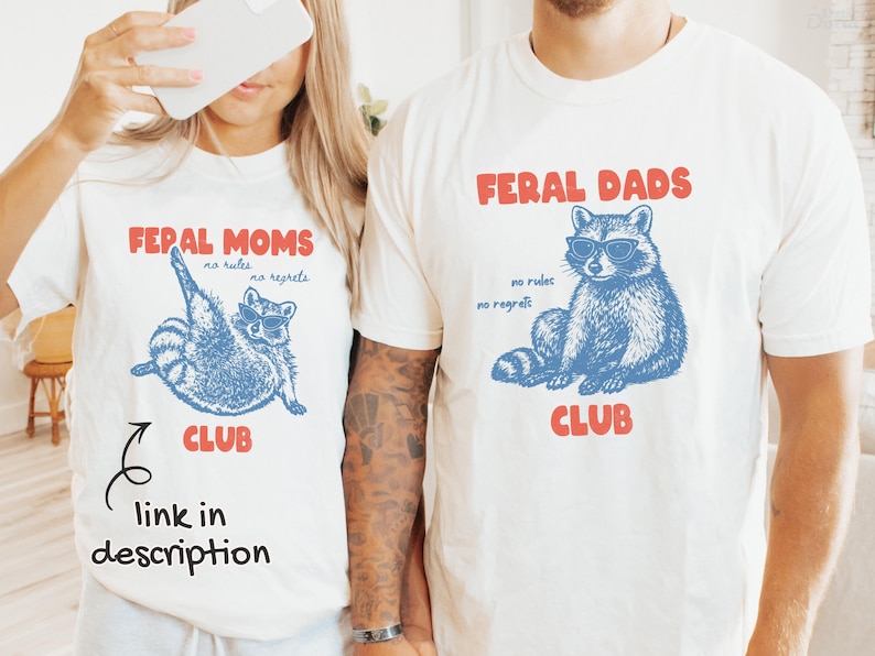 Funny Dad Shirt, Funny Shirt For Dad, Papa Shirt, Funny Dad TShirt, Papa Tee Shirts, Father's Day T-Shirts Feral Dads Club Tee New Dad Shirt Bild 4