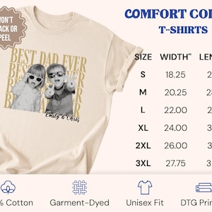 Pu&ograve; includere: T-shirt color crema con la scritta "BEST DAD EVER" in un motivo ripetuto. Al centro, una foto in bianco e nero di due bambini con occhiali da sole. La maglietta &egrave; realizzata in 100% cotone e tinta in capo.