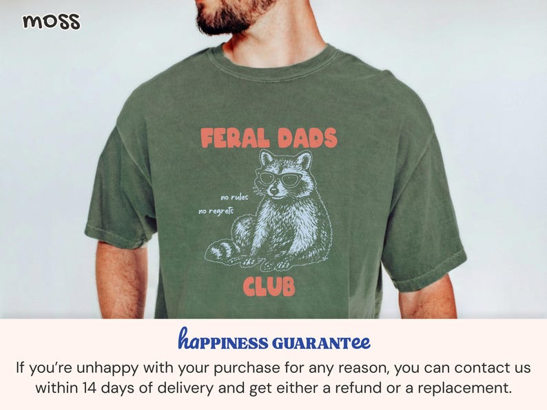 Funny Dad Shirt, Funny Shirt For Dad, Papa Shirt, Funny Dad TShirt, Papa Tee Shirts, Father's Day T-Shirts Feral Dads Club Tee New Dad Shirt Bild 2
