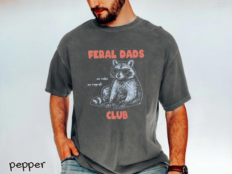 Funny Dad Shirt, Funny Shirt For Dad, Papa Shirt, Funny Dad TShirt, Papa Tee Shirts, Father's Day T-Shirts Feral Dads Club Tee New Dad Shirt Bild 1