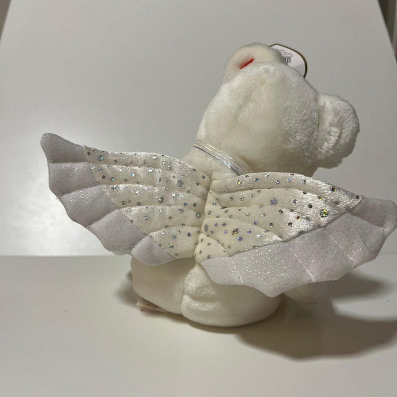 Ty Beanie Babies Angel Bear Lot Halo Halo II Herald White Plush Wings 1998-2002 image 16