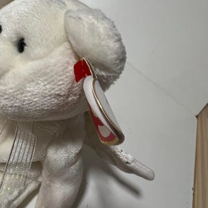 Ty Beanie Babies Angel Bear Lot Halo Halo II Herald White Plush Wings 1998-2002 image 18