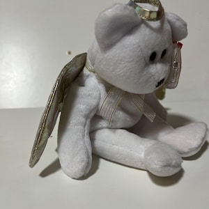 Ty Beanie Babies Angel Bear Lot Halo Halo II Herald White Plush Wings 1998-2002 image 11