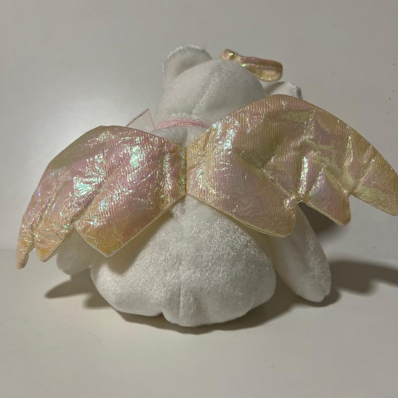 Ty Beanie Babies Angel Bear Lot Halo Halo II Herald White Plush Wings 1998-2002 image 4