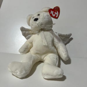 Ty Beanie Babies Angel Bear Lot Halo Halo II Herald White Plush Wings 1998-2002 image 14