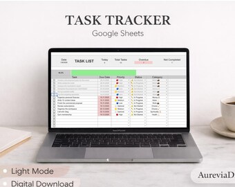 Google Sheets Task Tracker | Digital To-do List, Productivity Planner ...