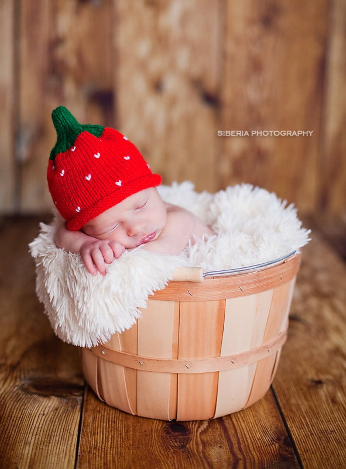 Strawberry baby newborn knit hat Etsy