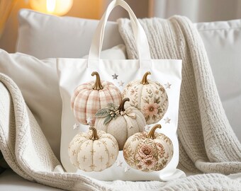 Luxury Decorative Pumpkins PNG, Elegant Floral Embroidery Fall Pumpkin png, Gift for Woman Thanksgiving Cottagecore Farmhouse Harvest DTF