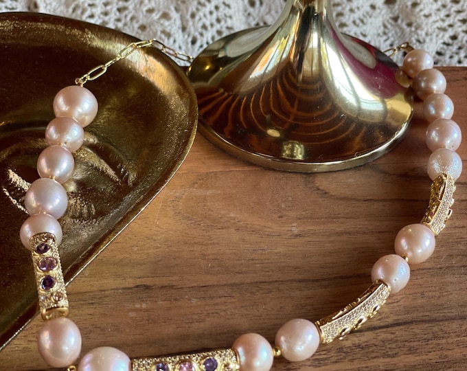 pink royal mermaid necklace