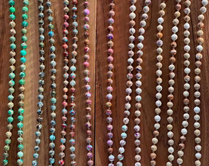 sea sediment jasper charmed necklace