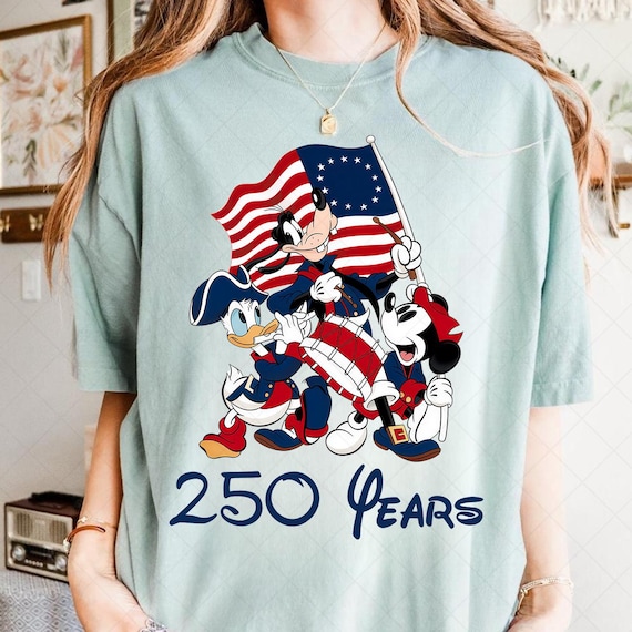 Mickey Mouse 250 Years Png, America 250th Anniversary Png, Patriotic Disney 250th USA Png, Mickey and Friends 1776-2026 Semiquincentennial