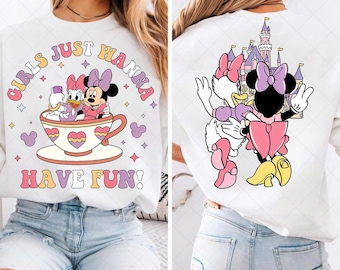 Disney Minnie Daisy Summer Png, Girls Just Wanna Have Sun, Disney Besties Design, Disneyworld Gift, Disney Summer Png, Disney Girls Trip Png