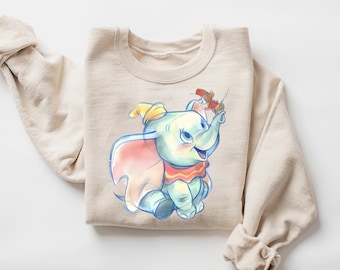 Dumbo, Cute Hand Drawn Clipart PNG Files DIGITAL DOWNLOAD Printable