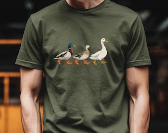 Camiseta divertida de pato con botas • Camiseta linda de animal de granja • Regalo para amantes de los patos • Camiseta gráfica caprichosa • Camiseta de estética campestre • Cottagecore