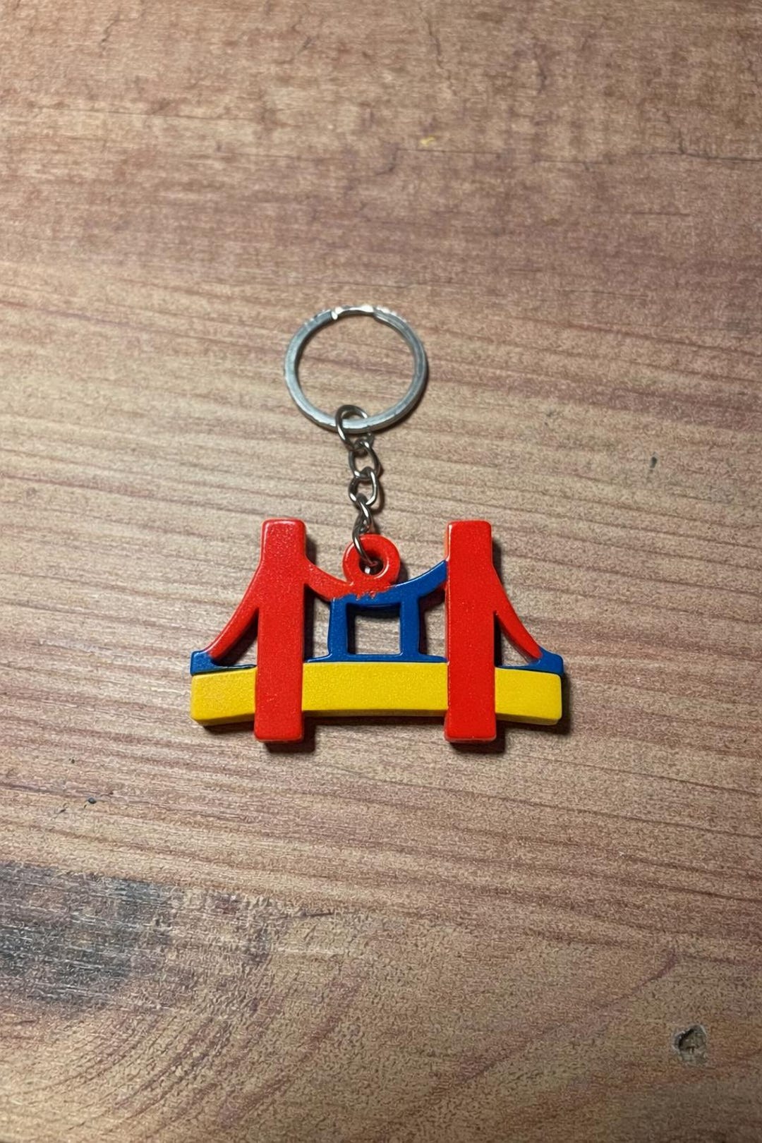 Bridge Shape Key Chain Architectural Bridge Icon 3D Printed Keychain Charm | Hand-painted City ...
