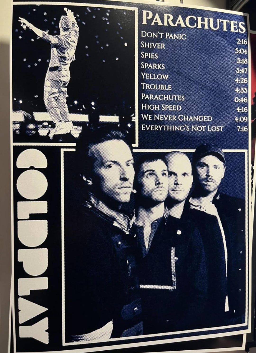 Coldplay Parachutes Album Art A3 Poster Print – Music Band Memorabilia ...