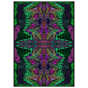 Cryptical Owl (Original) - Psychedelic Artwork - 50x70