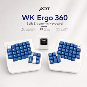 Teclado ergonómico dividido listo para usar, teclado mecánico inalámbrico, Bluetooth 2.4G o ZMK, kit de teclado personalizado con intercambio en caliente o conjunto terminado.