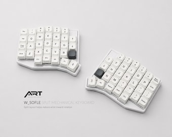 Teclado mecánico Sofle Split, inalámbrico 2.4G, ergonómico y personalizable, con reasignación VIAL, teclas XDA y preensamblado.