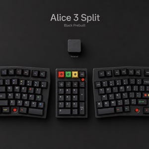 Disposition complète sans fil du clavier divisé | Clavier mécanique ergonomique Alice | Préconstruit ou Barebone | Sans fil 2.4G