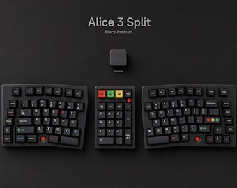 Teclado dividido inalámbrico de diseño completo / Teclado mecánico ergonómico Alice / Preensamblado o barebone / Conexión inalámbrica 2.4G