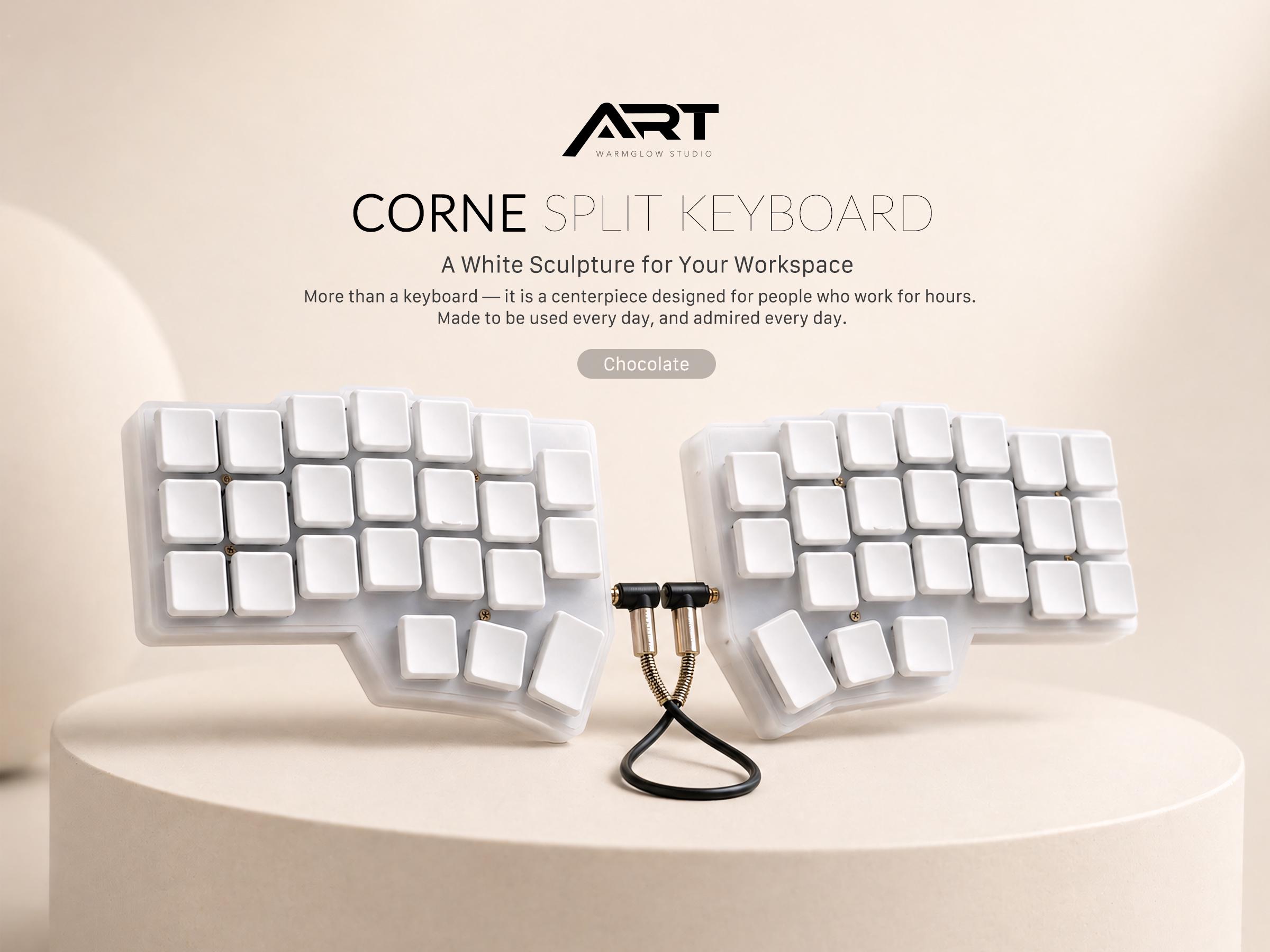 Programmer Keyboard Split Choc Split Mechanical Keyboard, White or Black Ergonomic Low Profile ...