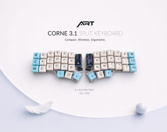 Teclado inalámbrico dividido, teclado mecánico ergonómico MX Bluetooth ZMK, carcasa de PCB con placa acrílica, Corne 3.1 Crkbd