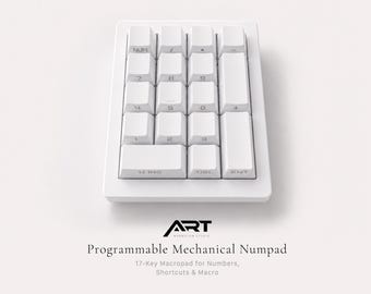 Teclado numérico mecánico programable, teclado macro de 17 teclas, teclado de acceso directo MX con cable e intercambiable en caliente para oficina, juegos, Excel y configuración de escritorio.