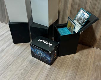 Handcrafted MTG Commander Deck Box: Painted Wooden Card Storage