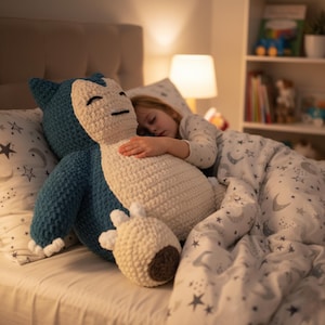 Giant Snorlax Crochet Pattern: Amigurumi Plush Tutorial (PDF Download)