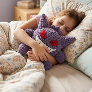 Padrão de crochê Gengar fofinho de amigurumi | brinquedos infantis | (Download digital)
