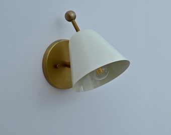 Ivory Brass Wall Lamp – Handcrafted Nordic Style Sconce