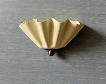 Handcrafted Half-Flower Brass Wall Sconce – Floral-Inspired Wall Light for Bedroom, Hallway, or Outdoor Patio