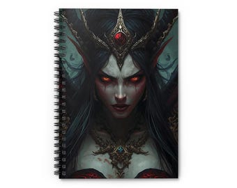 Cahier à spirale gothique Dark Fantasy | Journal de sorcellerie, carnet de croquis artistiques