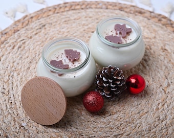 Handmade scented candle made of soy wax - Vanilla soy candle scented candle candle in a glass Christmas gift ritual candle energy candle yoga candle