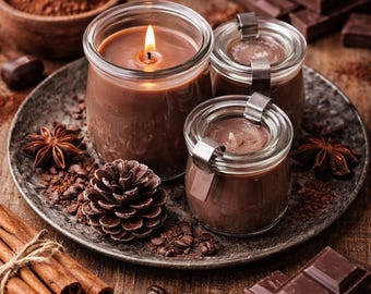 Christmas candle - Hot Chocolate soy candle, scented candle, candle in a glass jar, Christmas gift, ritual candle, energy candle, yoga candle, canning jar