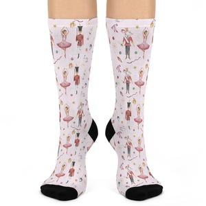 Nutcracker Ballet Crew Socks: Cushioned Dance Gift