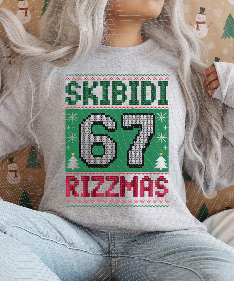 SKIBIDI 67 RIZZMAS Funny Six Seven Meme Christmas PNG - Etsy