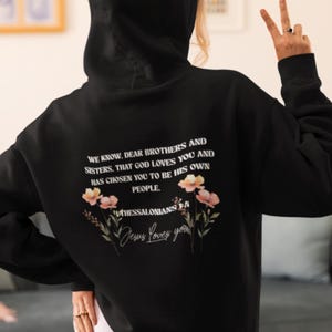 Jesus Loves You Hoodie, Christian Faith Scripture Sweatshirt, Inspirational