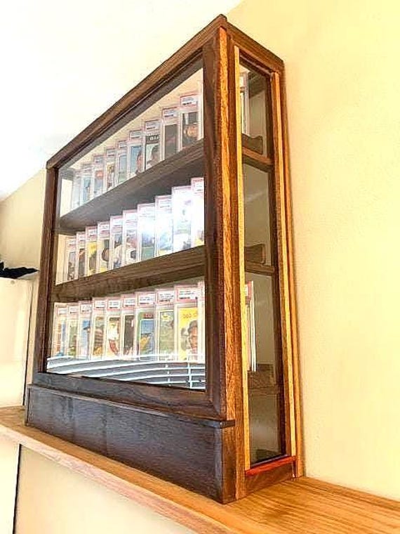 custom graded card case Amazon.com: Emfogo Trading Card Display, 3-Tier Card Display Case with  Custom Drawer, Wood Graded Card Display with Supporters and Dividers,  Sports Card Display Case (Brown) : Toys & Games