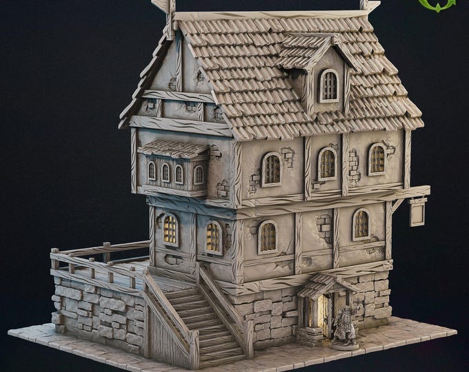 Caisse Du Terrain: Tavern - Kit De 22 Pièces De Paysage En Plastique Pour Jeux De Rôle, Non Peint