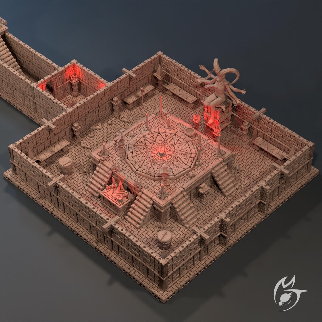 Modular Cult Ritual Site | D&D Terrain Dungeon, Openlock Modularity ...