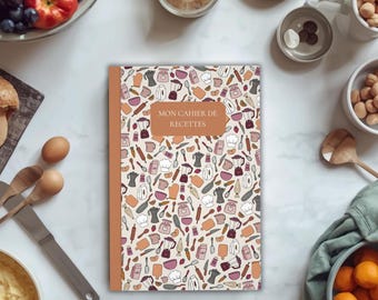 FR – Rezeptbuch zum Ausfüllen • Rezeptbuch zum Vervollständigen • Familienkochbuch • Kochgeschenk | Doodle-Sammlung