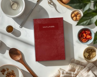 FR – Rezeptbuch zum Ausfüllen • Rezeptbuch zum Vervollständigen • Familienkochbuch • Kochgeschenk | Salz- und Papierkollektion