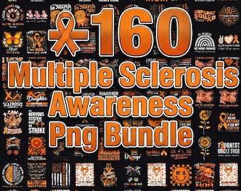 160+ Multiple Sclerosis Awareness Png Bundle,Multiple Sclerosis Png,Orange Ribbon Png ,MS Awareness Png , Sublimation Digital Download