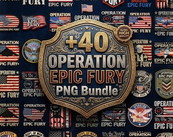 40+ Operation Epic Fury PNG Bundle, Patriotic American Flag, Eagle, We The People (Digital Download)