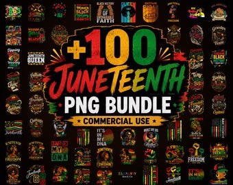 Junteenth PNG-Bundle, 100+ schwarze Geschichte Sublimationsentwürfe, afroamerikanische stolz Clipart, kommerzielle Nutzung digitaler Download PNG